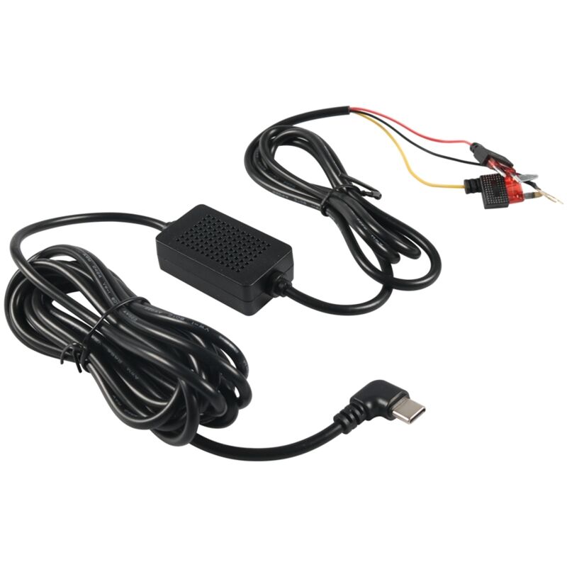 Dashcam-Zubehör-Verdrahtungssatz, USB-Typ-C-Dashcam-Kit-Step-Down-Kabel, 12 V-24 v auf dc 5 v 3 a Auto-Dash-Ladekabel