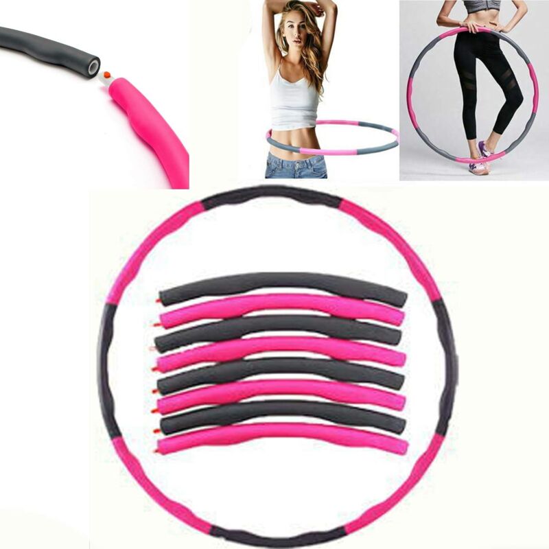 Dayplus - Fitness Hula Hoop Reifen Gewichtet zur Gewichtsreduktion 6-8 Segmente Einstellbarer Abnehmbarer Hoola Reifen für Erwachsene Kinder Jungen
