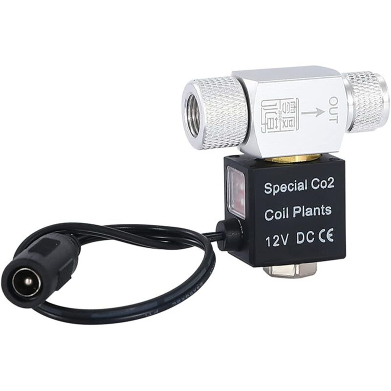 DC-CO2-Magnetventil für Aquarien-CO2-Systeme. Magnetischer Regler für Aquarien, Wasser, Pflanzen, Kräuter und den Anbau von Pflanzen. Einfache