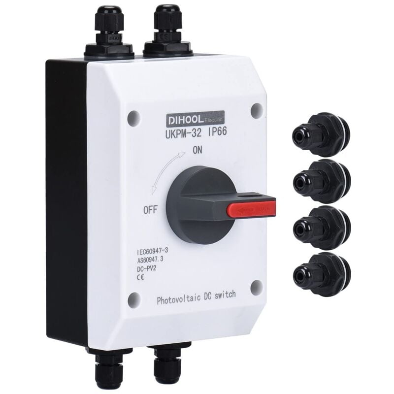 Dc Trennschalter Leistungsschalter IP65 Wasserdicht 32a 1200V pv Combiner Box For Solaranlage Solarmodul Anlage Solarmodule