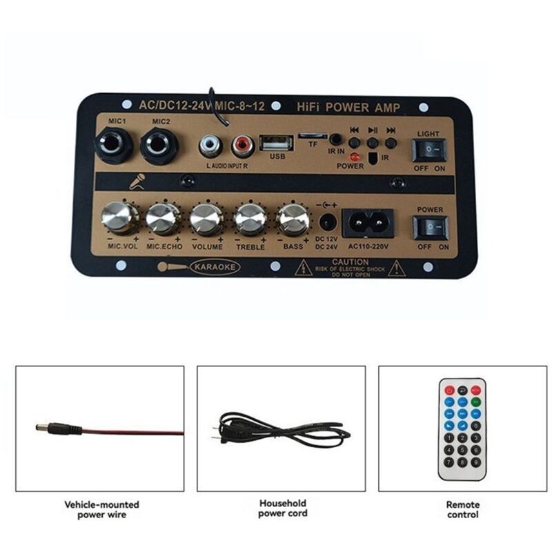 DC12V/24V 110V-220V 30W Audio--Verstärkerplatine mit Optischem Subwoofer-Audioverstärker für Zuhause, Auto, US-Stecker