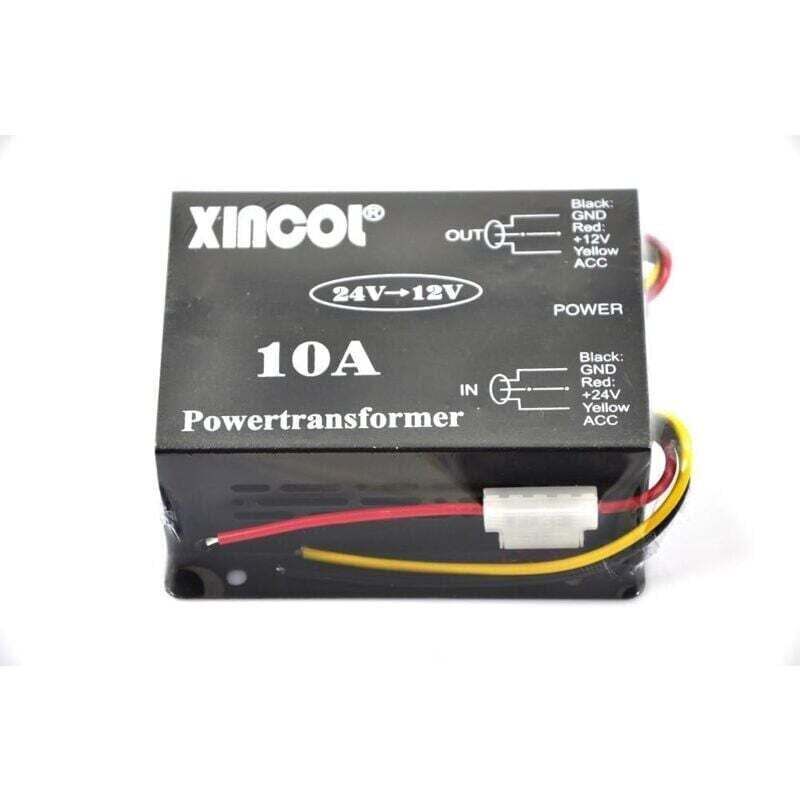 DC/DC-Spannungswandler 24 V auf 12 V, 10 A, tragbar, wasserdicht, modular, für Auto, Motorrad und andere Fahrzeuge