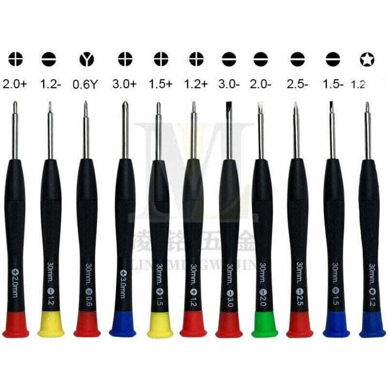 DEBUNS 11-teiliges Mini-Schlitz-Kreuzschlitzschraubendreher-Set mit Magnet für Uhren, Brillen, Schmuck, Computer, Laptops, Präzisionselektronik