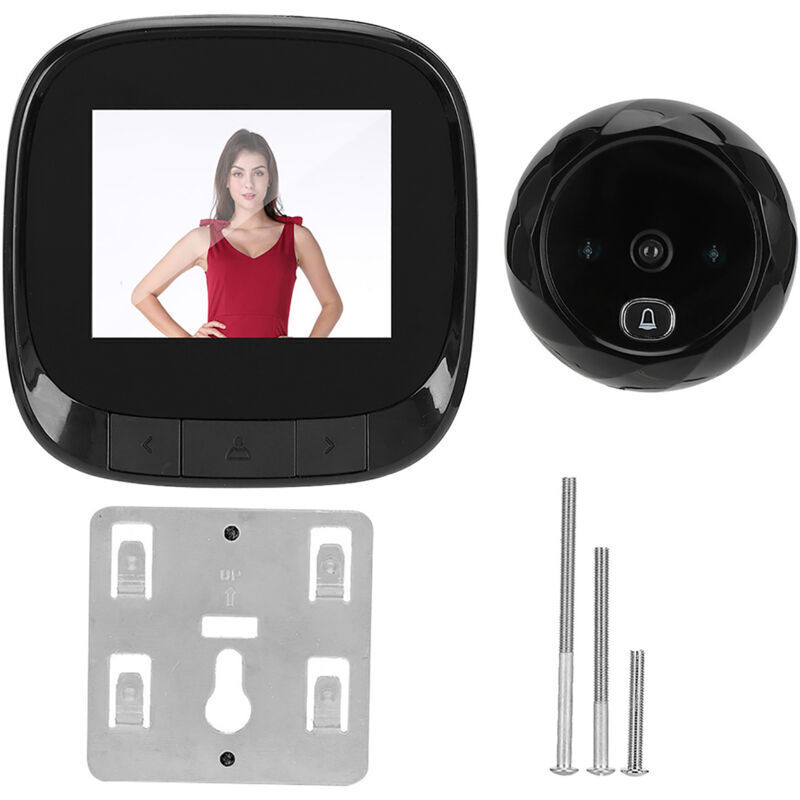 Decdeal Elektronische Katzenaugen-Türklingel mit 2,4-Zoll-TFT-HD-Digitalkamera für die Sicherheit zu Hause