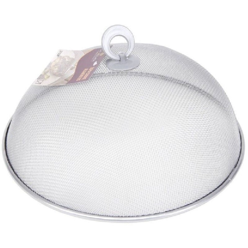 Trade Shop Traesio - Trade Shop - Abdeckhaube für Lebensmittel, Deckel, Teller, Abdeckung, Lebensmittel, Metallnetz, 27,5 cm -