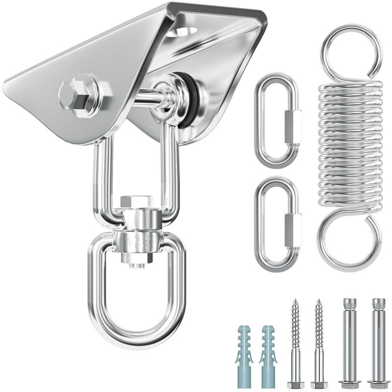Deckenhaken Edelstahl Schwerlast Deckenwandhalterung, Deckenhalterung Schaukelhaken bis 400KG Kapazität Deckenhaken für Betonholz-Sets, Yoga-Boxsack,