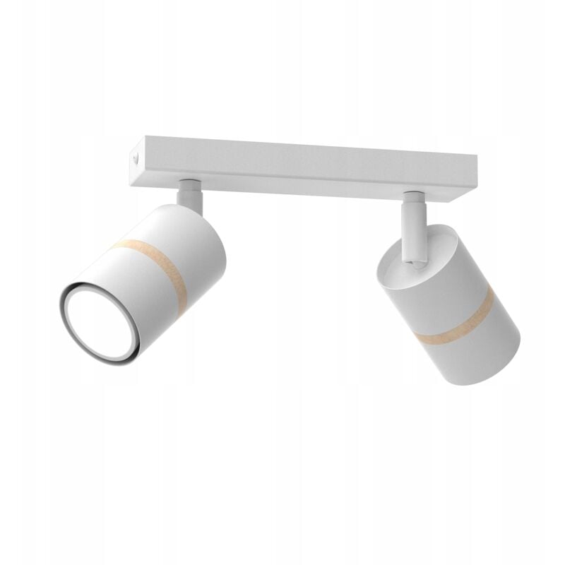 Deckenlampe Deckenlampe, verstellbarer Streifen, 2x GU10, weißes Holz