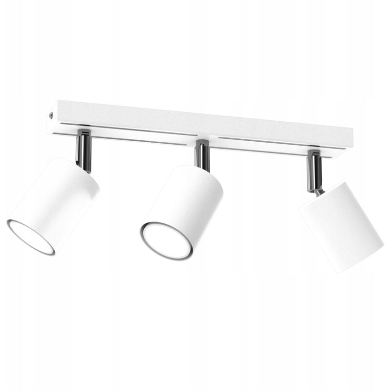 Deckenlampe Deckenlampe, verstellbarer Streifen, 3x GU10, weiß, chrom