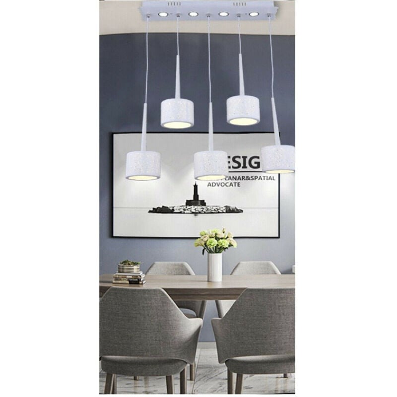 Trade Shop - Deckenleuchte Pendelleuchte Deckenleuchte Weiß Lampenschirm 3 Schalter B10 -