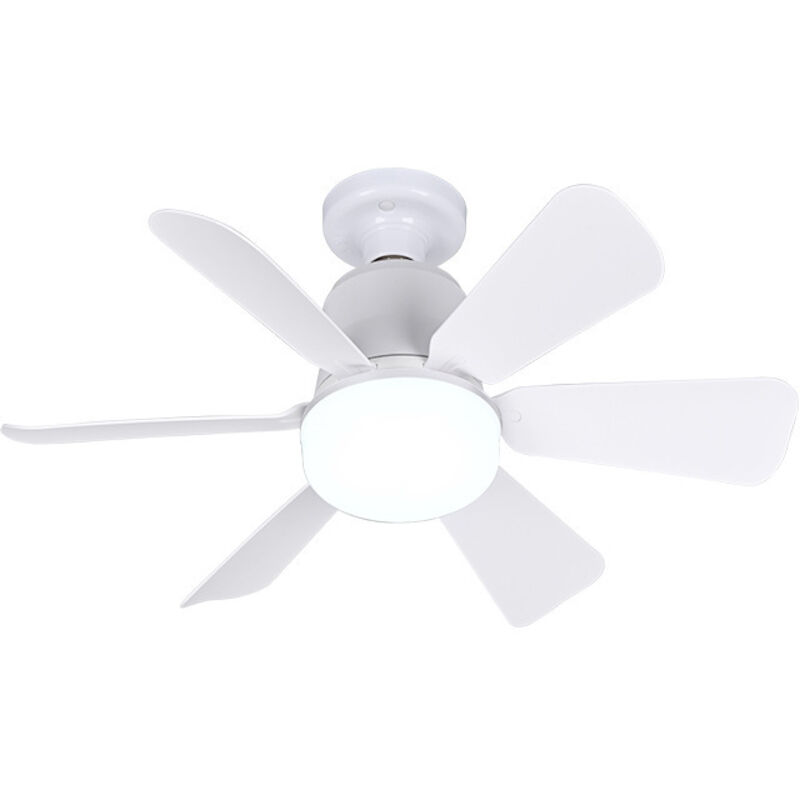 Deckenventilator mit Licht und Fernbedienung, LED-dimmbarer Deckenventilator mit integrierter 40-W-E27-Lampe, 6 Flügel, 3 Geschwindigkeiten, leise,