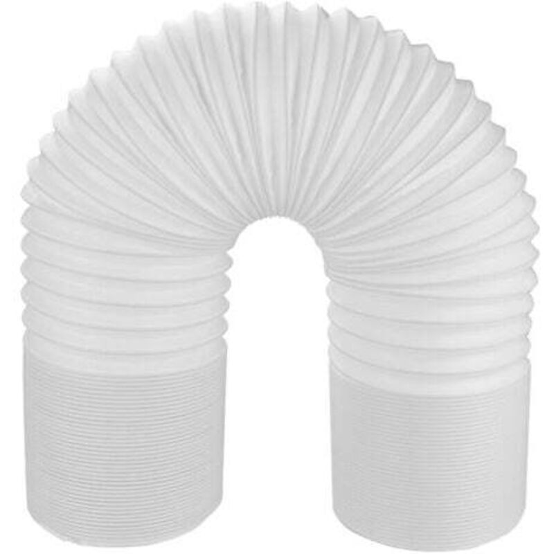 Abluftschlauch für mobile Klimaanlagen – 130 mm x 2 m (verstärktes pp, Stahlrahmen, ausziehbar, Linksdrehung) – Zubehör für tragbare Klimaanlagen