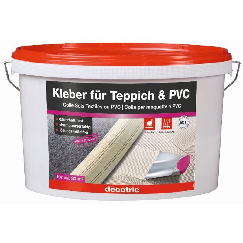 Kleber für Teppich und pvc 10 kg Teppich- & PVC-Kleber - Decotric