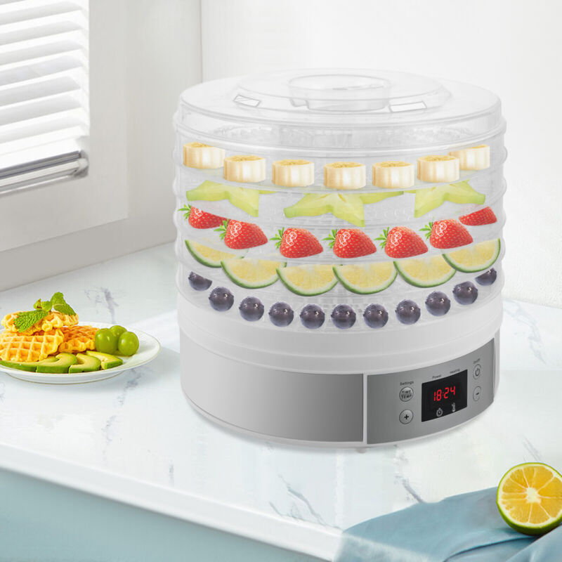 Dehydrator Maschine 5-Etagen Fleisch Obst Gemüse Dörrgeräte 35-68 ℃ Einstellbar