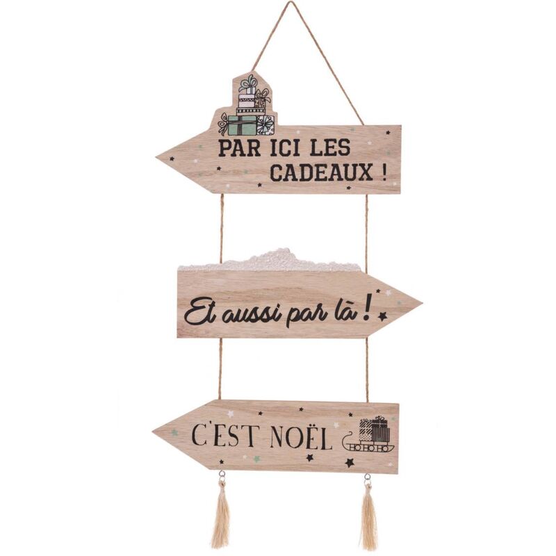 Schild Zuflucht Geschenke H50cm aus Holz zum Aufhängen - Feeric lights & christmas