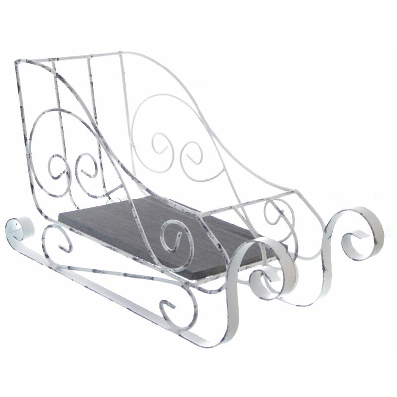 Metall Deko Schlitten - 36 cm - Tisch Fenster Weihnachts Deko zum Basteln