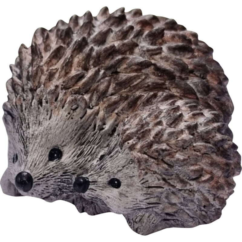Dekofigur Igel mit Baby 10 cm braun Gartenfigur