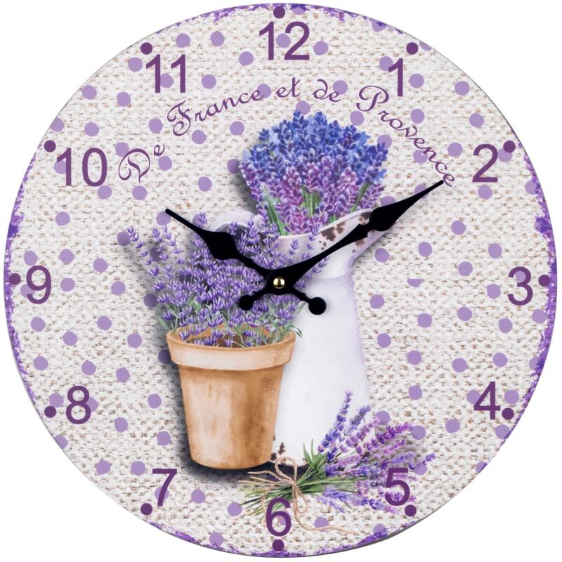 Dekorative Lavendel-Wanduhr im Vintage-Stil für Zuhause, perfekt für Geschenke und Innendekoration