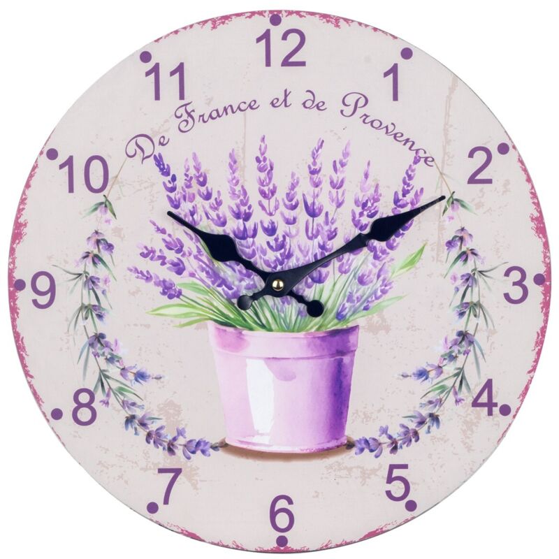 Elegante Lavendeluhr zur Wanddekoration, ideal für Zuhause, Büro und originelle Geschenke