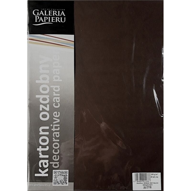 Dekorativer Glimmerbraunkarton 240g (20) 1688