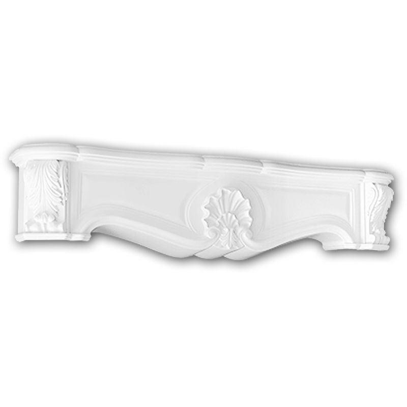 Profhome Decor - Dekorativer Kamin profhome 164001 Kaminsims Kaminumrandung Zeitloses Klassisches Design weiß