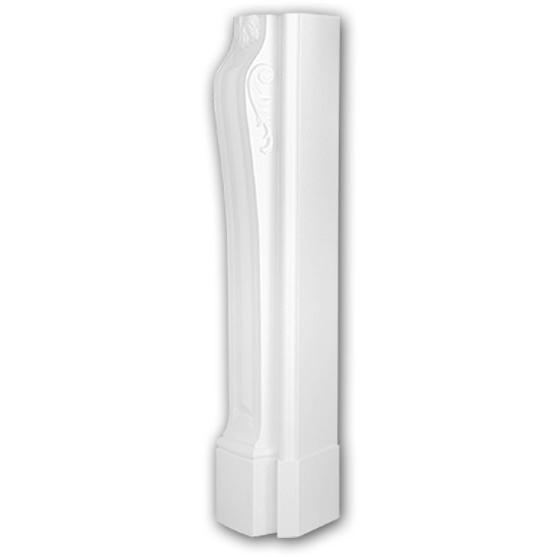 Dekorativer Kamin profhome 164002 Kaminumrandung Kaminstütze links Zeitloses Klassisches Design weiß