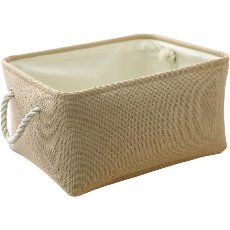 Alovez - Dekorativer rechteckiger Stoffkorb mit Griffen zur Aufbewahrung von Kleidung