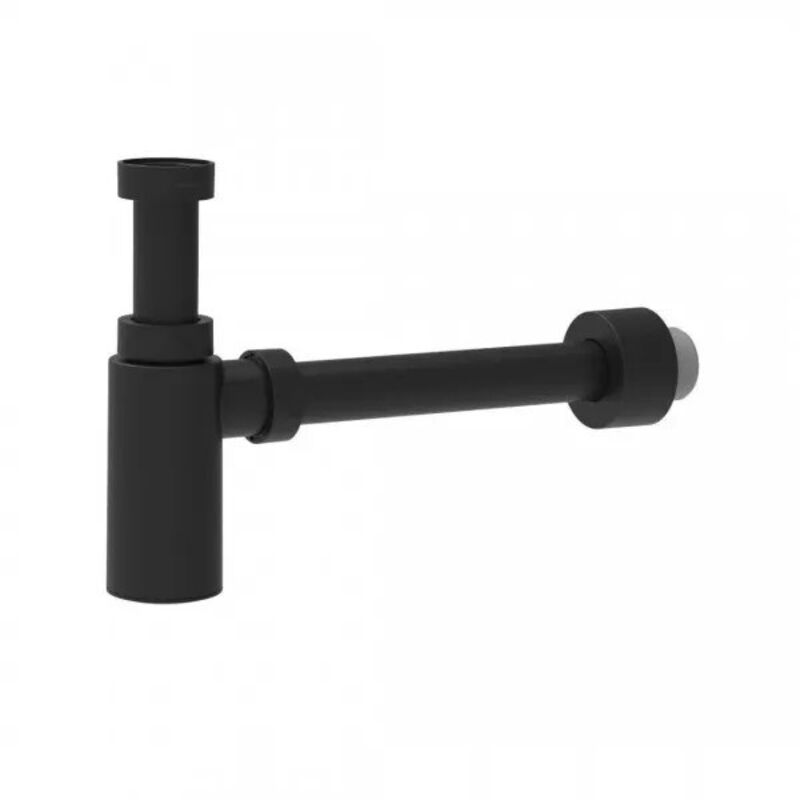 Dekorativer Waschtisch-Siphon, schwarz matt, G 1 1/4'x32