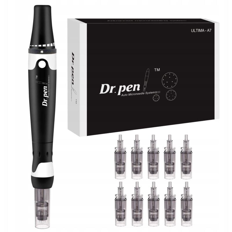 Dermapen Dr Pen ULTIMA A7 für Gesichts-Mikronadelung, Mesotherapie, 10 Kartuschen