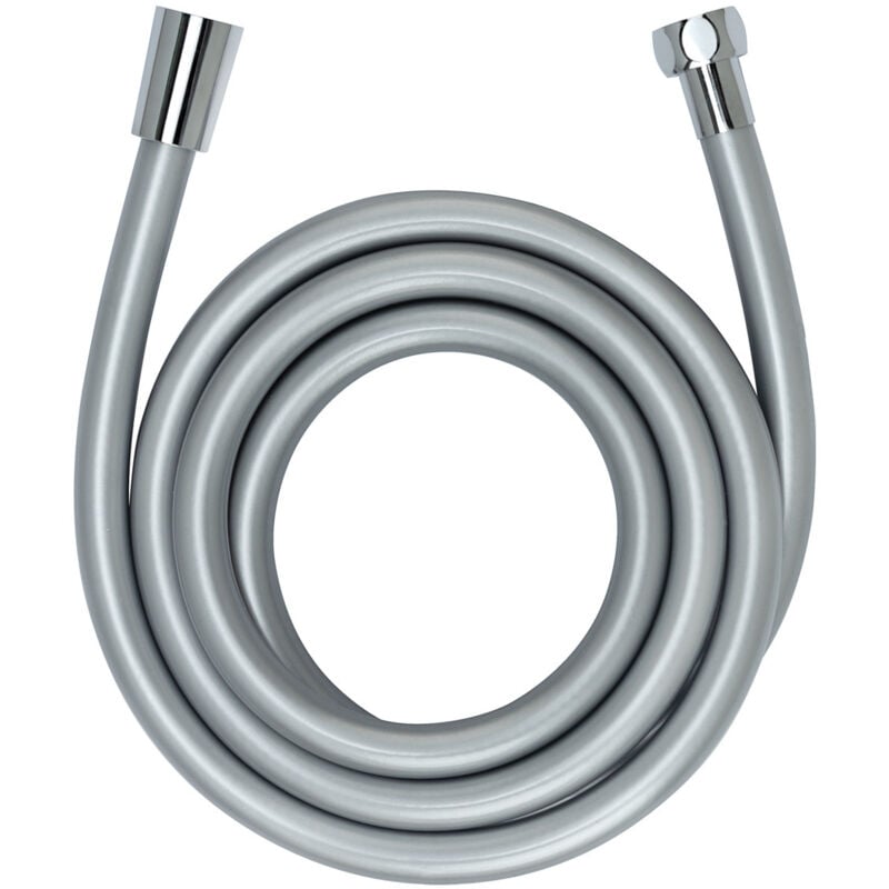 Design Duschschlauch Silber 175 cm, 175 cm, Silber glänzend, Kunststoff silber - silber glänzend - Wenko