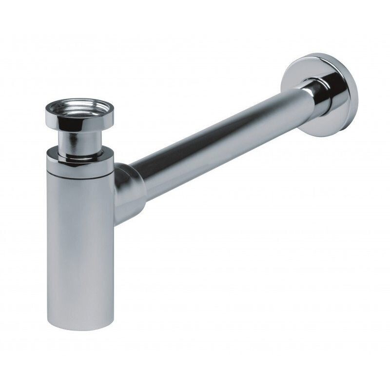 Design G 1.1/4'x32 mm Flaschensiphon mit Rosette, Chrom, verstellbares Auslaufrohr bis 320 mm Online