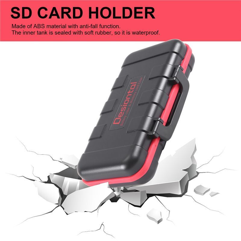 Desiontal Wasserdichter -Kartenhalter Kamera-Batteriefach / XQD / CF / TF für EN-EL15 EN-EL 14A LP-E6 / / -Kamera