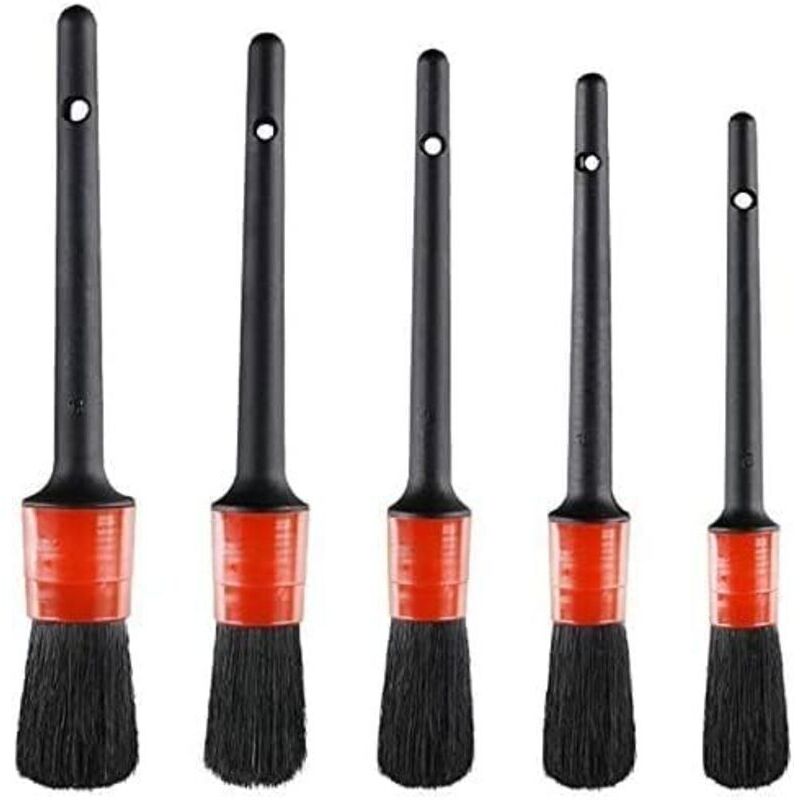 Detailbürsten-Set (5-teilig), automatisches Detailbürsten-Set, ideal für die Reinigung von Auto, Motorrad, Felgen und Fahrzeugen, Armaturenbrett,