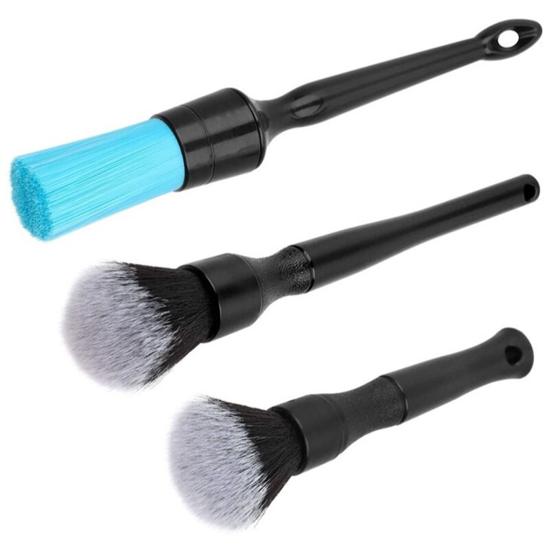 Detailpinsel, 3er-Set Auto-Detailpinsel, Auto-Detailpinsel, Set mit Innen- und Außenreinigungsbürsten für Felgen/Armaturenbrett/Lüftungsschlitze