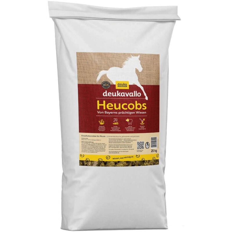 Deukavallo Heucobs 25 kg Pferdefutter aus getrocknetem Wiesengras