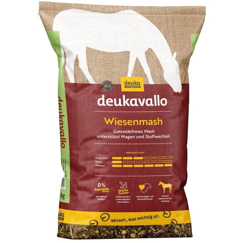 Vallo Wiesenmash 10 kg Getreidefreies Mash Pferdefutter - Deuka