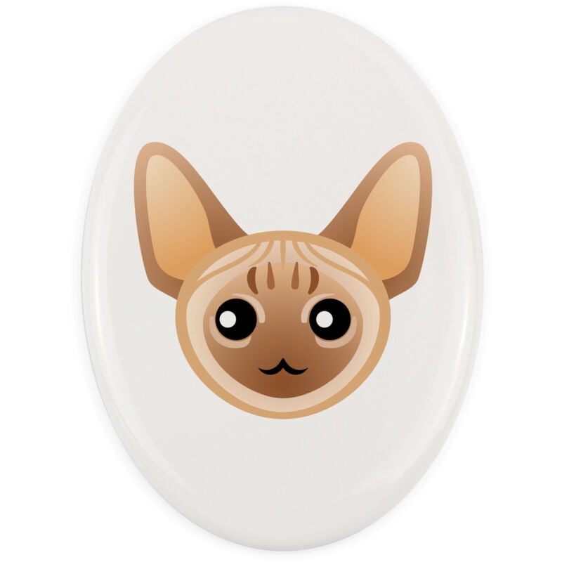 Devon Rex - Keramik-Grabsteinfliese mit Grafik und Inschrift von Art-Dog