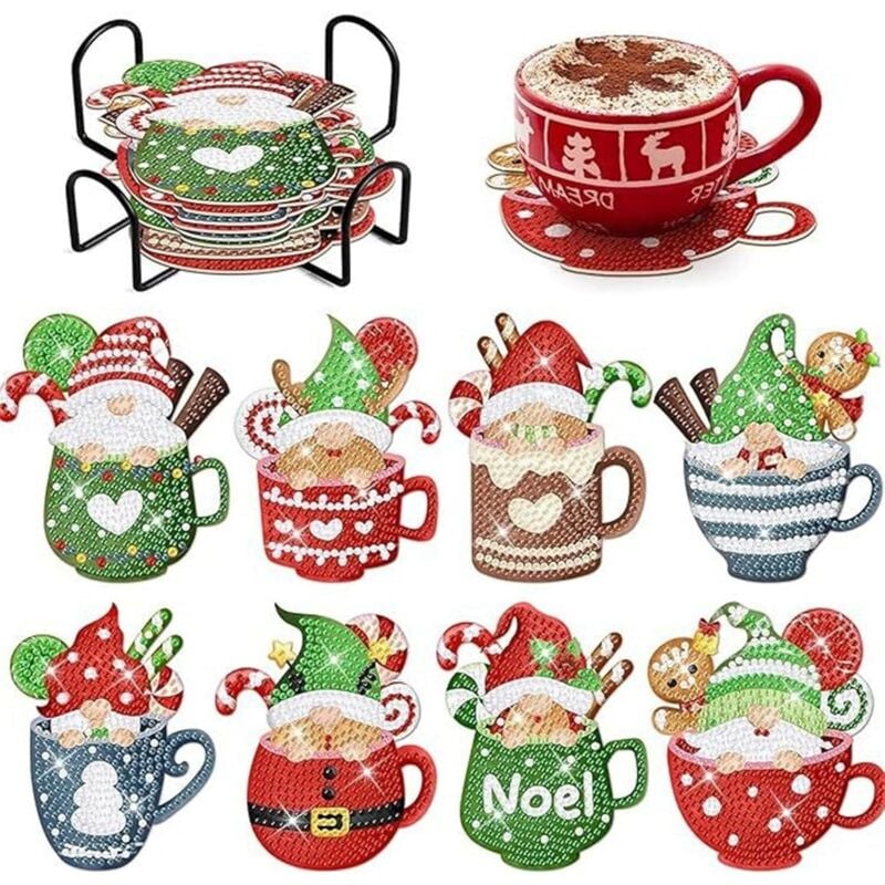 Diamant Kunst Malerei Weihnachten Untersetzer Neue Weihnachten Coaster Schneemann Erwachsene DIY