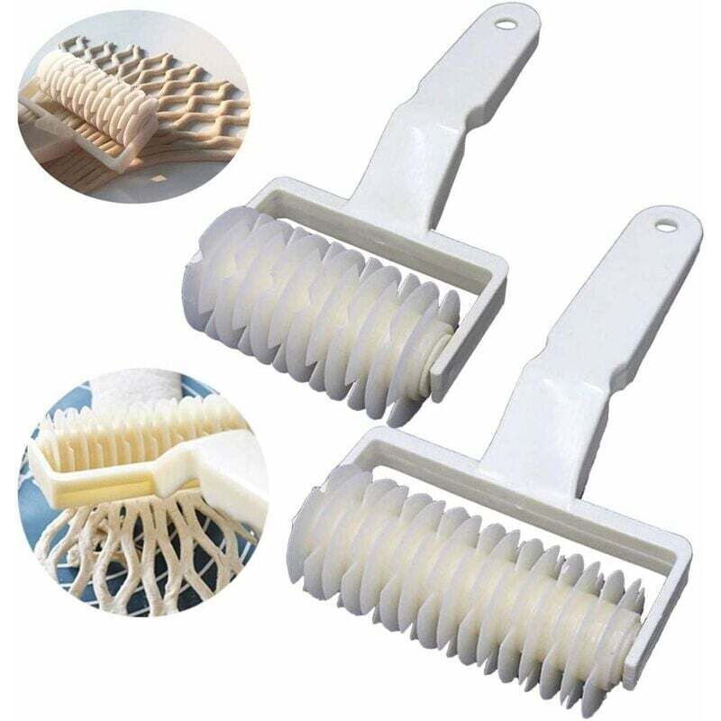 Diamant-Nudelholz, Pizzagitter-Roller, kreativer Brotteig-Gebäckroller, Keks-/Kuchen-/Bäckerei-Werkzeug, Kunststoff, 2 Größen