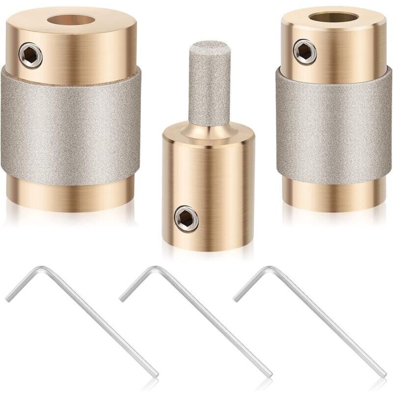 Diamantbohrer für Glasschleifmaschinen, 3 Größen (1 Zoll, 3/4 Zoll, 1/4 Zoll) für Buntglaswerkzeuge