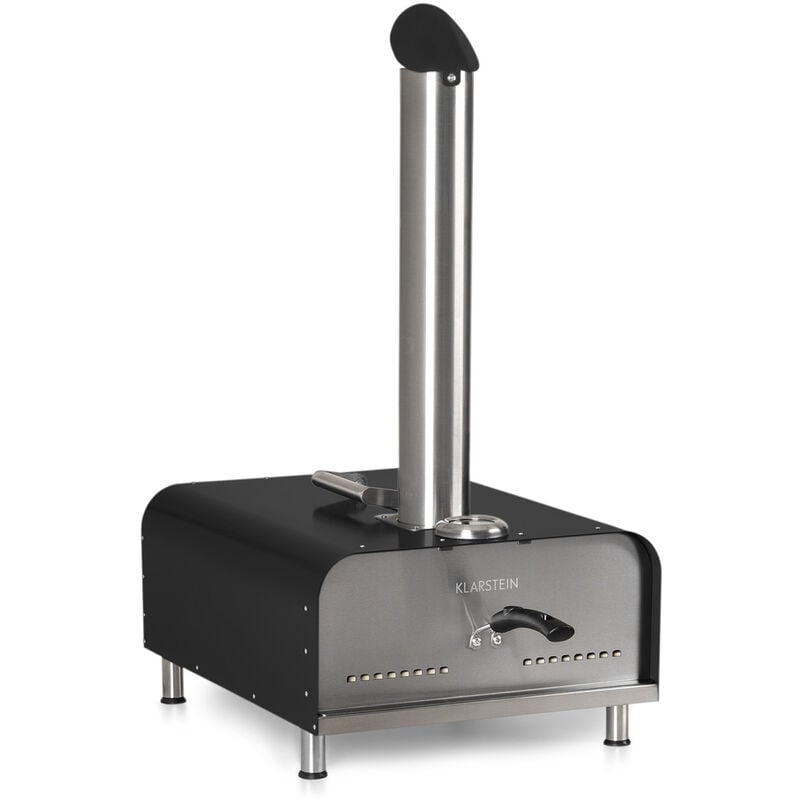 Diavolo Four à granulés pour pizza avec pierre à pizza Thermomètre Acier inoxydable