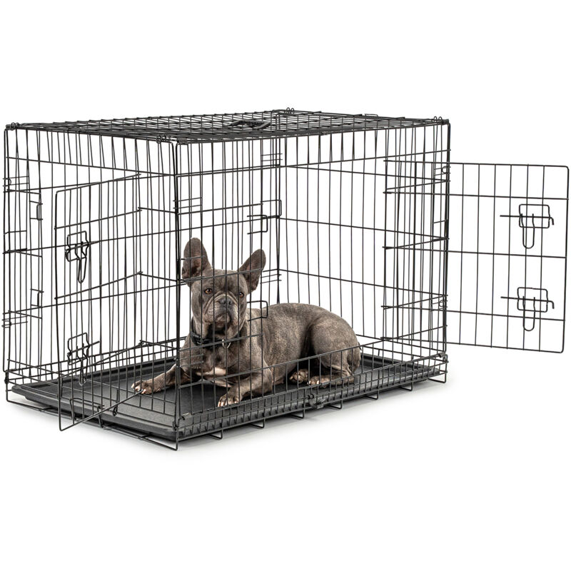 Dibea - lionto Hundetransportkäfig Tiertransportbox Hundebox Größe (xl) 92x58x64 cm