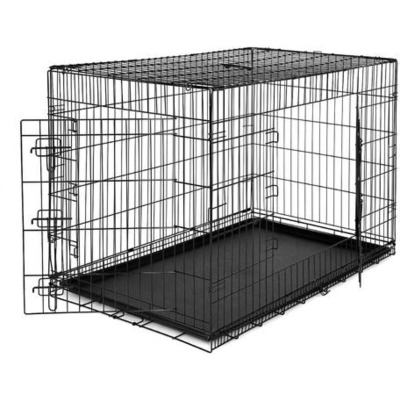 Dibea - lionto Hundetransportkäfig Tiertransportbox Hundebox Größe (xxxl) 122x75x81 cm
