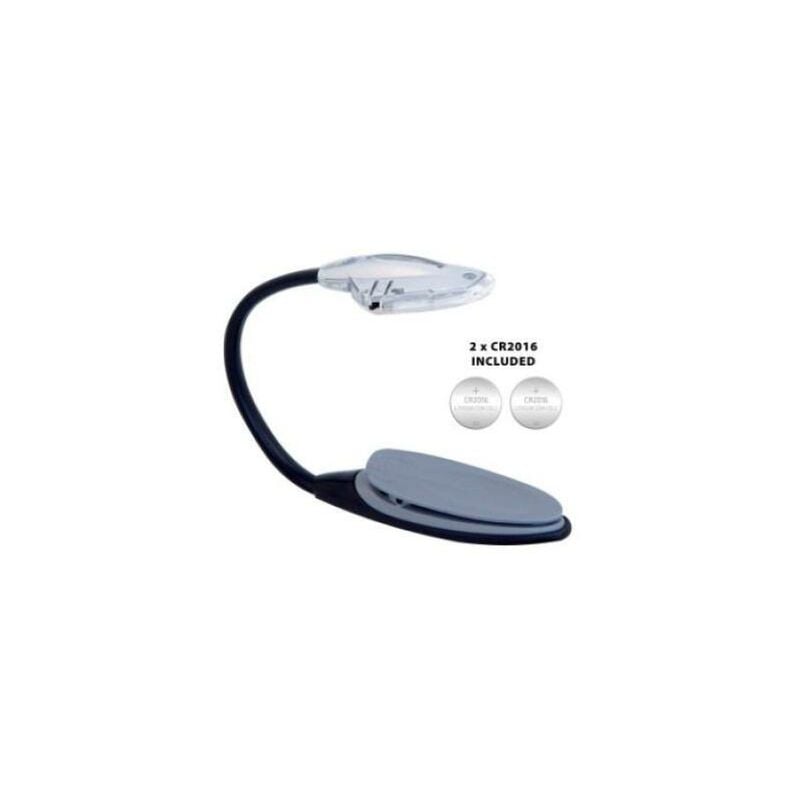 Goose batteriebetriebene led-leselampe mit clip - in232 - Velamp
