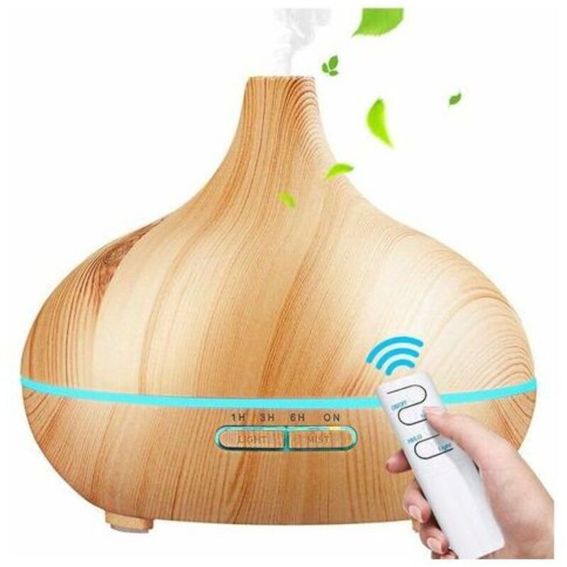 Diffusor für ätherische Öle, 550 ml Ultraschall-Aroma-Diffusor mit kühlem Nebel, elektrischer Duft-Aroma-Diffusor mit einstellbarem Nebelmodus und 7