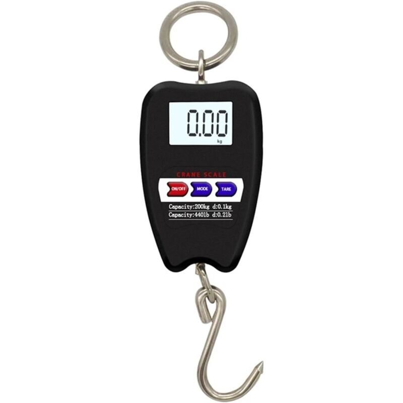 Digitale Hängewaage, Mini-Kranwaage, digitale Industrie-Hängewaage, Hochleistungs-Hakenwaage, 200 kg/441 lb, für Garage, Bauernhof und Jagd
