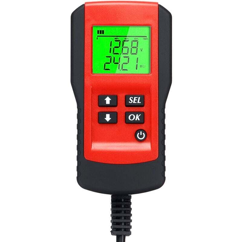 KZQ - Digitaler 12-V-Autobatterie-Analysator – Last-/Spannungs-/Widerstandstest – Anzeige der verbleibenden Lebensdauer in Prozent – Professionelle
