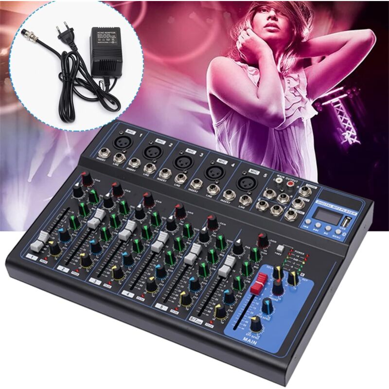 Digitaler Mixer Bluetooth USB-Anschluss Mischpult Live Room-Konsole dj mix Verstärker Mono Stereo mix Port Musikkonsole mix Tisch Funktionen Aufnahme