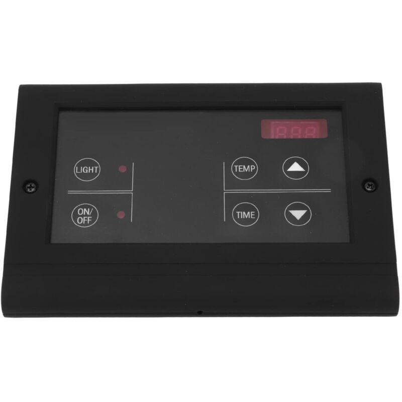 Digitaler Sauna-Controller, multifunktionaler Dampfgenerator-Controller zur Wandmontage 35-110 ℃ für 3-27 kW Saunaöfen (Schwarz).