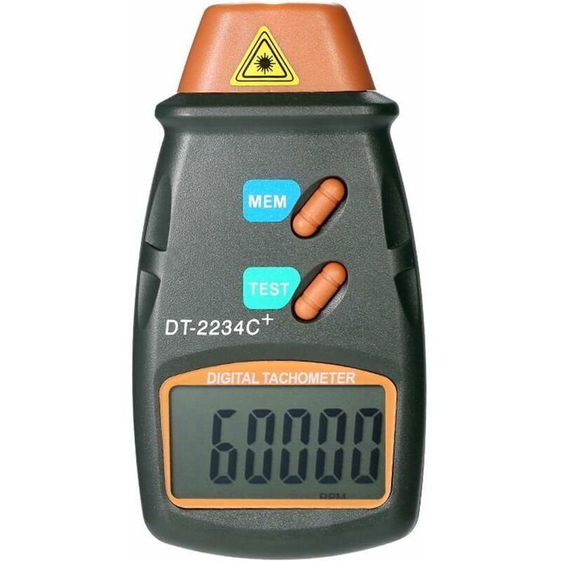 Digitaler Taschenlaser-Drehzahlmesser, berührungsloser Drehzahlmesser, Messbereich 2,5 U/min bis 99.999 U/min, LCD-Display mit 3 reflektierenden