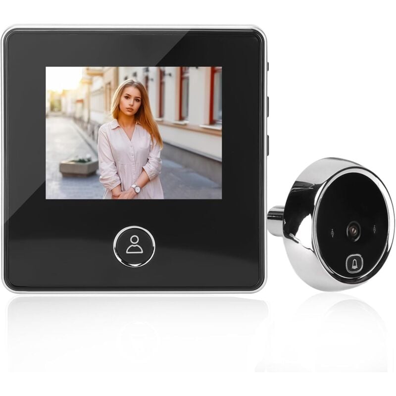 Digitaler Türspion, 2,8 Zoll hochauflösender elektronischer Türspion mit Kamera und Infrarot-Nachtsicht, Guckloch mit Kamera für die Sicherheit zu